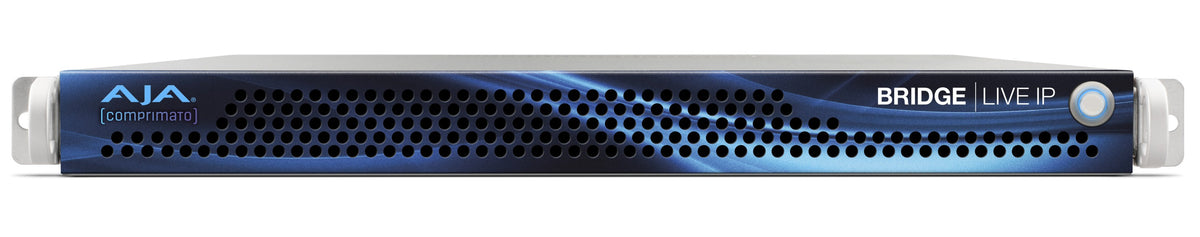 AJA BRIDGE LIVE IP Turnkey System - 1RU Streaming and Transcoding Appliance with 4ch UHD and 12ch HD Bidirectional ST 2110, SFP 28, 25GigE
