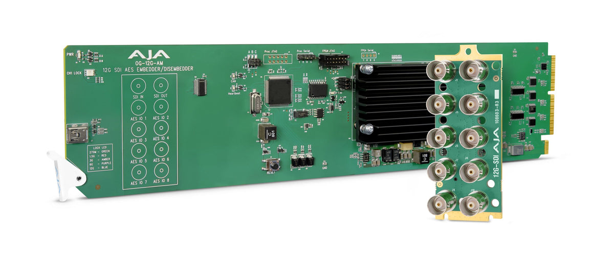 AJA OG-12G-AM openGear 12G-SDI - AES/EBU Embedder/Disembedder