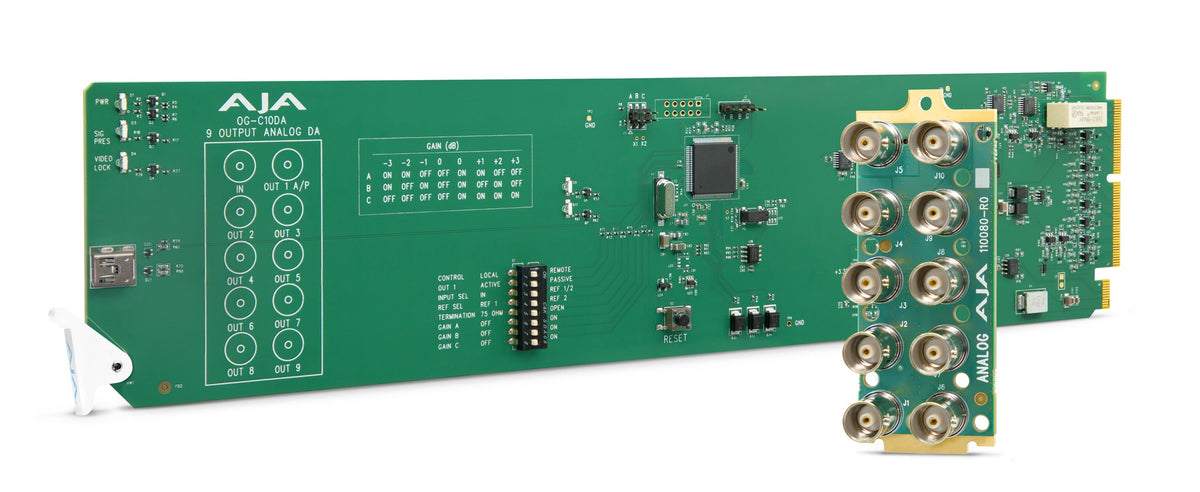 AJA OG-C10DA Analog Video 1x9 openGear Distribution Amplifier