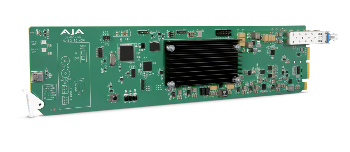 AJA OG-Hi5-12G-R-ST openGear 12G-SDI to HDMI 2.0 Conversion, with ST Fiber Receiver