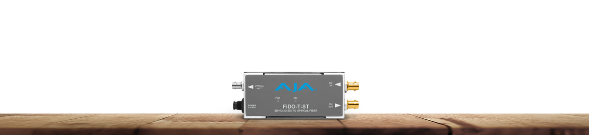AJA FiDO-T-ST 1-Channel 3G-SDI to Single Mode ST Fiber with Loop Out Transmitter