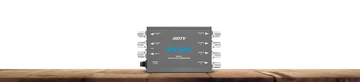 AJA GEN10 HD/SD Sync Generator, Simultaneous Blackburst & Tri-level, Outputs Assignable
