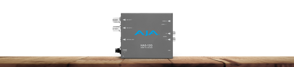 AJA HA5-12G-T HDMI 2.0 to 12G-SDI Conversion with Fiber Transmitter
