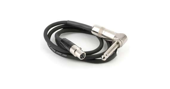 Lectrosonics MI39ARA Instrmnt Cable, for Standard Pickups, 1/4" to TA5F, Rt. Angle