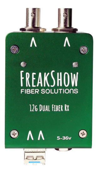 Freakshow HD FBRX Dual LC Singlemode Fiber to Dual 12G-SDI Receiver