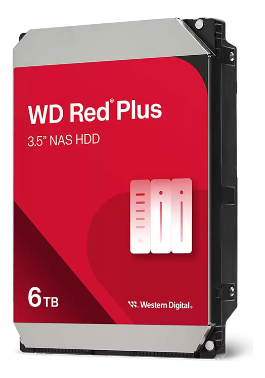 Western Digital Red Plus Internal NAS HDD 3.5 5400 RPM SATA 6 Gb/s