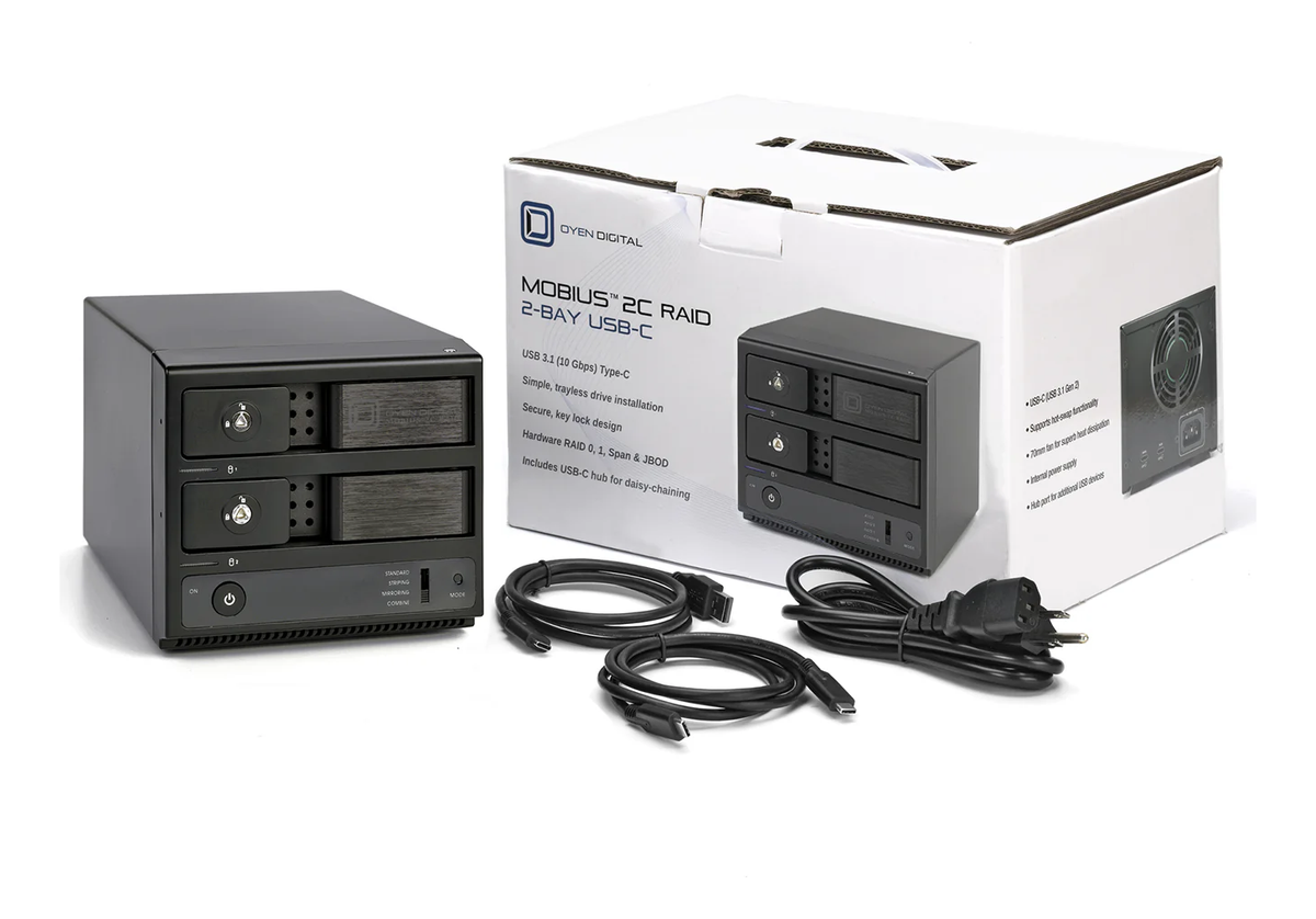 Oyen Digital Mobius Pro 2C 2-Bay USB-C RAID Hard Drive System