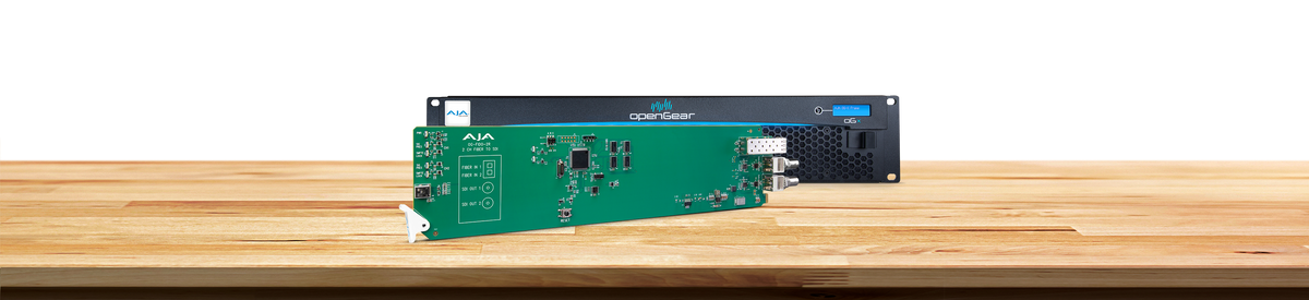 AJA OG-FiDO-2R 2-Channel Single Mode LC Fiber to 3G-SDI Receiver, DashBoard Support