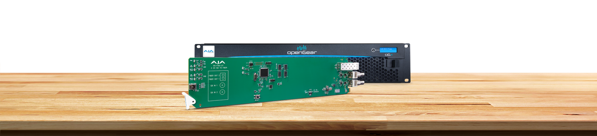 AJA OG-FiDO-2T 2-Channel 3G-SDI to Single Mode LC Fiber Transmitter, DashBoard Support