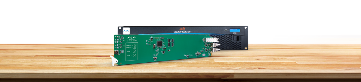 AJA OG-FiDO-2T-MM 2-Channel 3G-SDI to Multi-Mode LC Fiber Transmitter, DashBoard Support