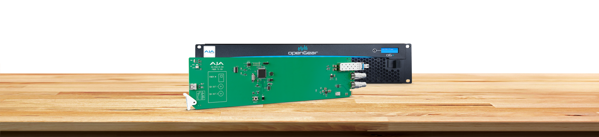AJA OG-FiDO-R-12G-ST 1-Channel 12G-SDI/ST Single Mode ST Fiber Receiver, DashBoard Support