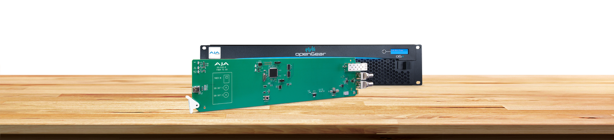 AJA OG-FiDO-R 1-Channel Single Mode LC Fiber to 3G-SDI Receiver, DashBoard Support