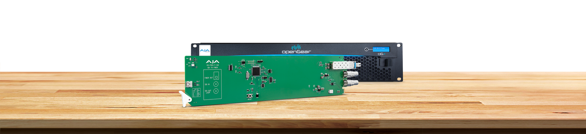 AJA OG-FiDO-T-12G-ST 1-Channel 12G-SDI to Single Mode ST Fiber Transmitter, DashBoard Support