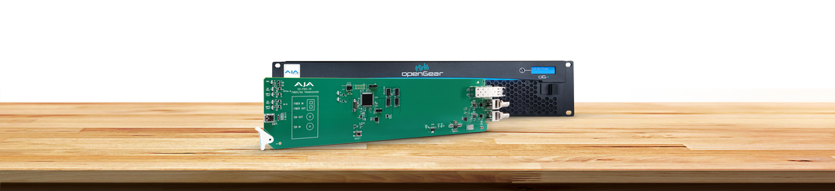 AJA OG-FiDO-TR-MM 1-Channel 3G-SDI/LC Multi-Mode LC Fiber Transceiver, DashBoard Support