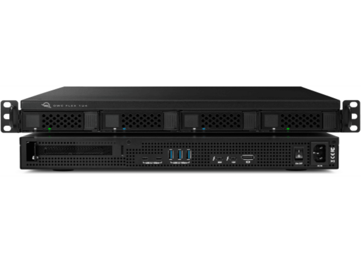 OWC Flex 1U4 80TB (4x8TB NVMe, 3x16TB HDD) Rackmount Storage/Dock/PCIe Expansion