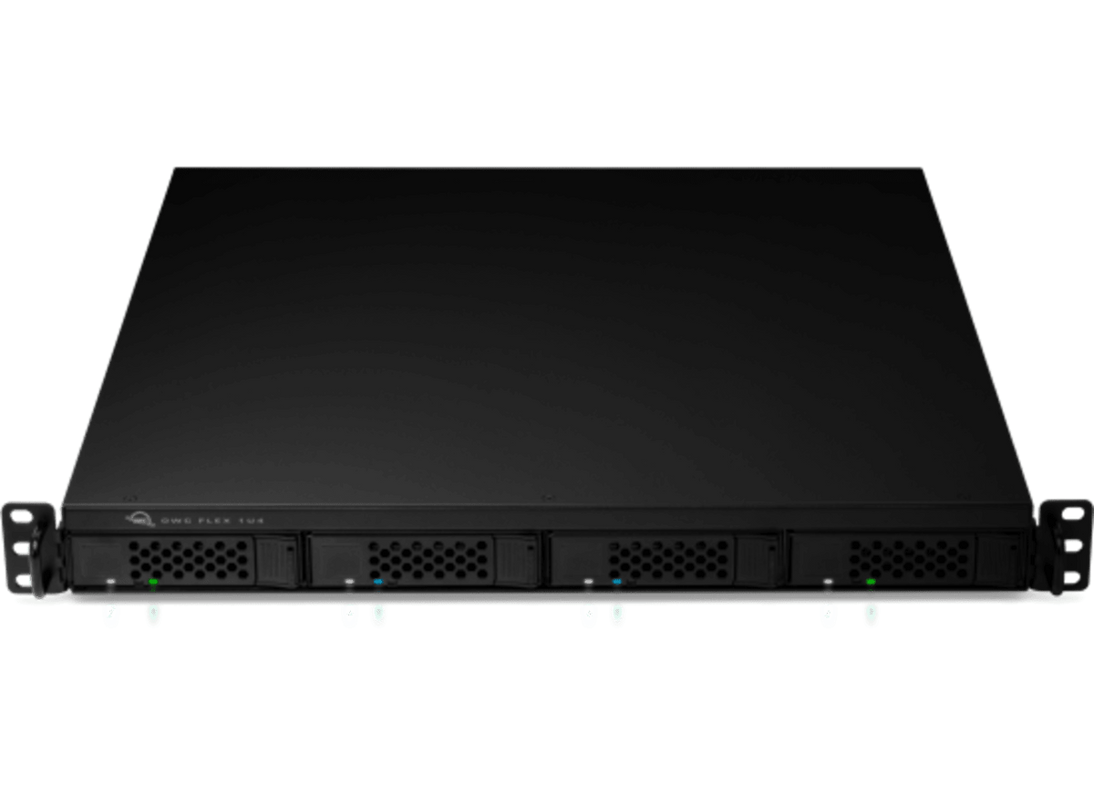 OWC Flex 1U4 38TB (1x2TB NVMe, 3x12TB HDD) Rackmount Storage/Dock/PCIe Expansion