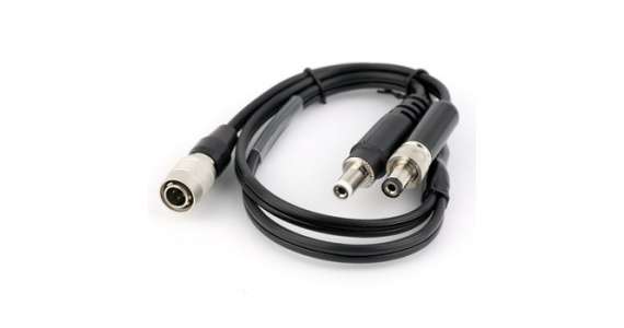 Lectrosonics PS2212A Power cable, 12″, Hirose4 to dual DC coax