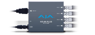 AJA Hi5-4K-Plus 4x 3G-SDI to HDMI 2.0 with up to UltraHD 60p, also Supports HD-SDI to HD-HDMI