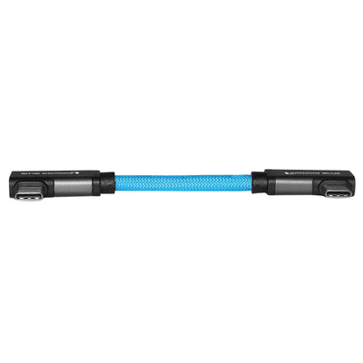 Kondor Blue 4" USB-C 3.2 Dual Right Angle Cable (Kondor Blue)