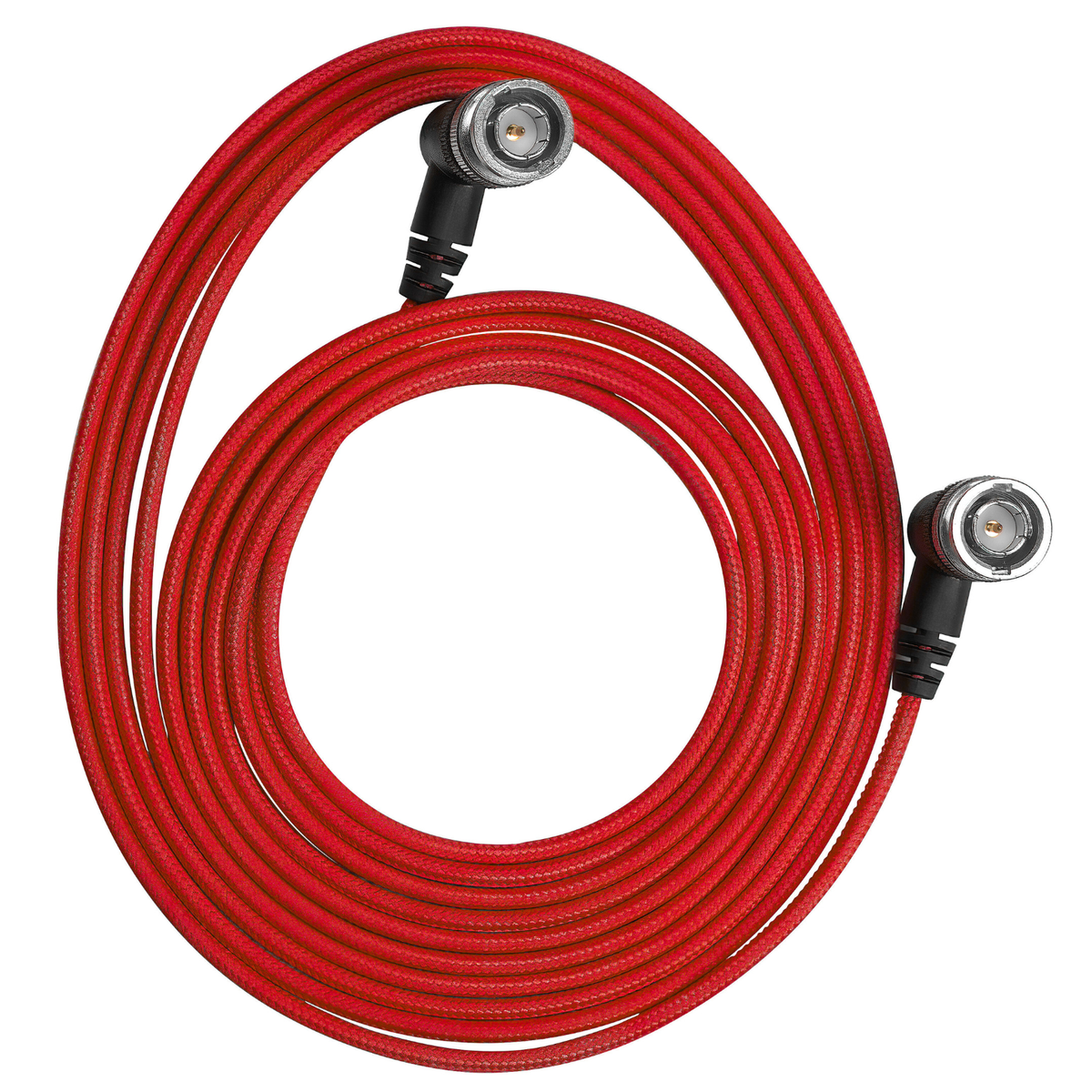 Kondor Blue Ultra Thin 6G SDI Video Cable Right Angle BNC (Cardinal Red)