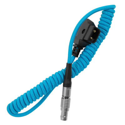 Kondor Blue D-Tap to LEMO 2 Pin 0B Male Power Cable for Z CAM, SmallHD, Teradek (Coiled)