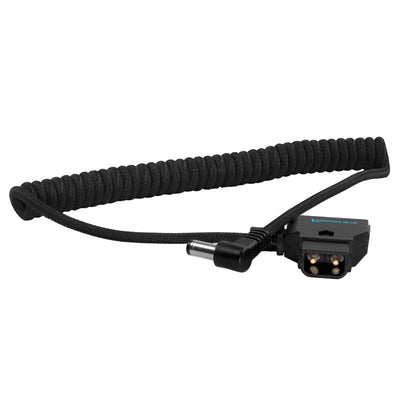 Kondor Blue D-Tap to DC Right Angle Coiled Cable (5.5 x 2.5mm) (Canon C70/Atomos)