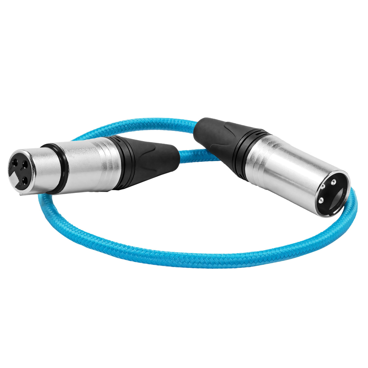 Kondor Blue 18" Male XLR to Female XLR Audio Cable for On-Camera Mics