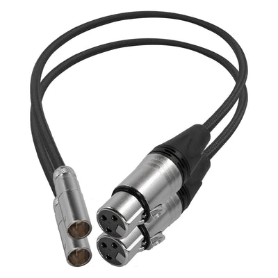 Kondor Blue Mini XLR Male to XLR Female 16" Audio Cable (2 Pack) for BMPCC & C70