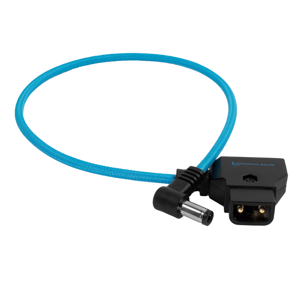 Kondor Blue 15" D-Tap to DC Right Angle Straight Cable (5.5 x 2.5mm) (Canon C70/Atomos)