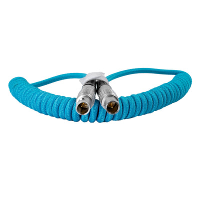 Kondor Blue LEMO to LEMO 2 Pin 0B Male Coiled Power Cable for ARRI - Teradek