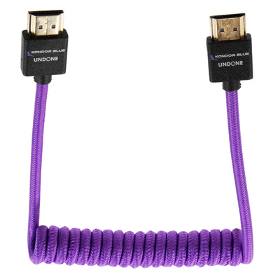 Kondor Blue Gerald Undone MK2 Full HDMI Cable 12"-24" Coiled (Purple)