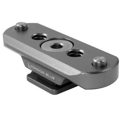Kondor Blue NATO Rail to Hot Shoe Adapter for Remote Trigger Top Handles (Raven Black)