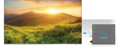 AJA IPR-10G2-HDMI Single Channel SMPTE ST 2110 Video and Audio IP Decoder to HDMI 1.4b (HD) with Hitless Switching