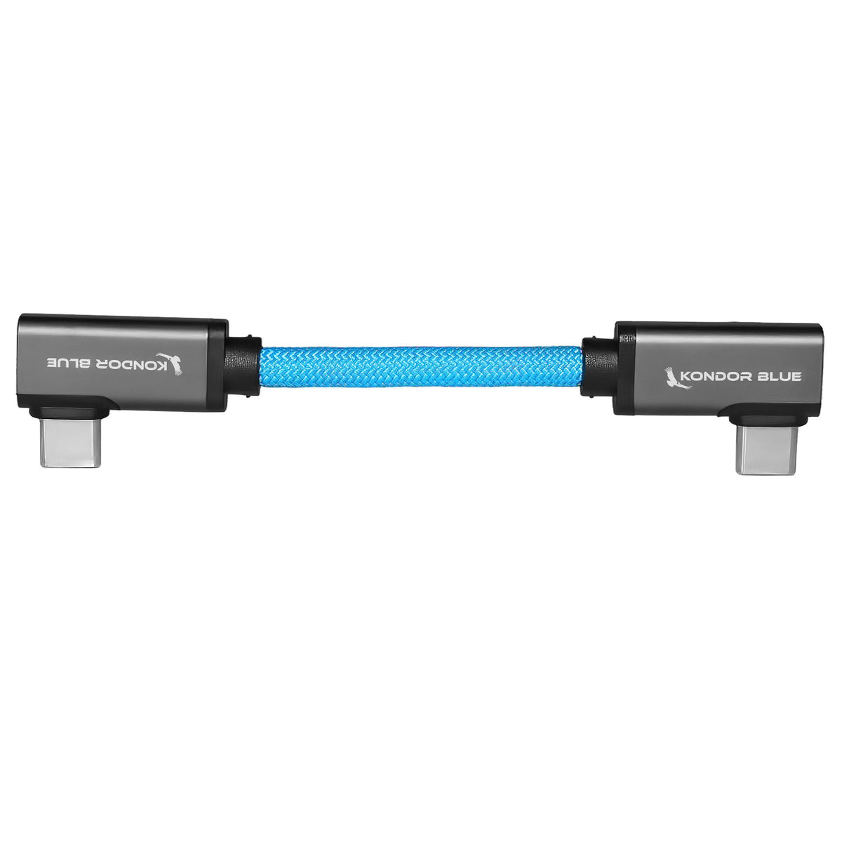 Kondor Blue 4" USB-C 3.2 Dual Right Angle Cable (Kondor Blue)