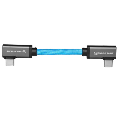 Kondor Blue 4" USB-C 3.2 Dual Right Angle Cable (Kondor Blue)