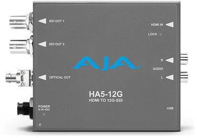 AJA HA5-12G HDMI 2.0 to 12G-SDI Conversion