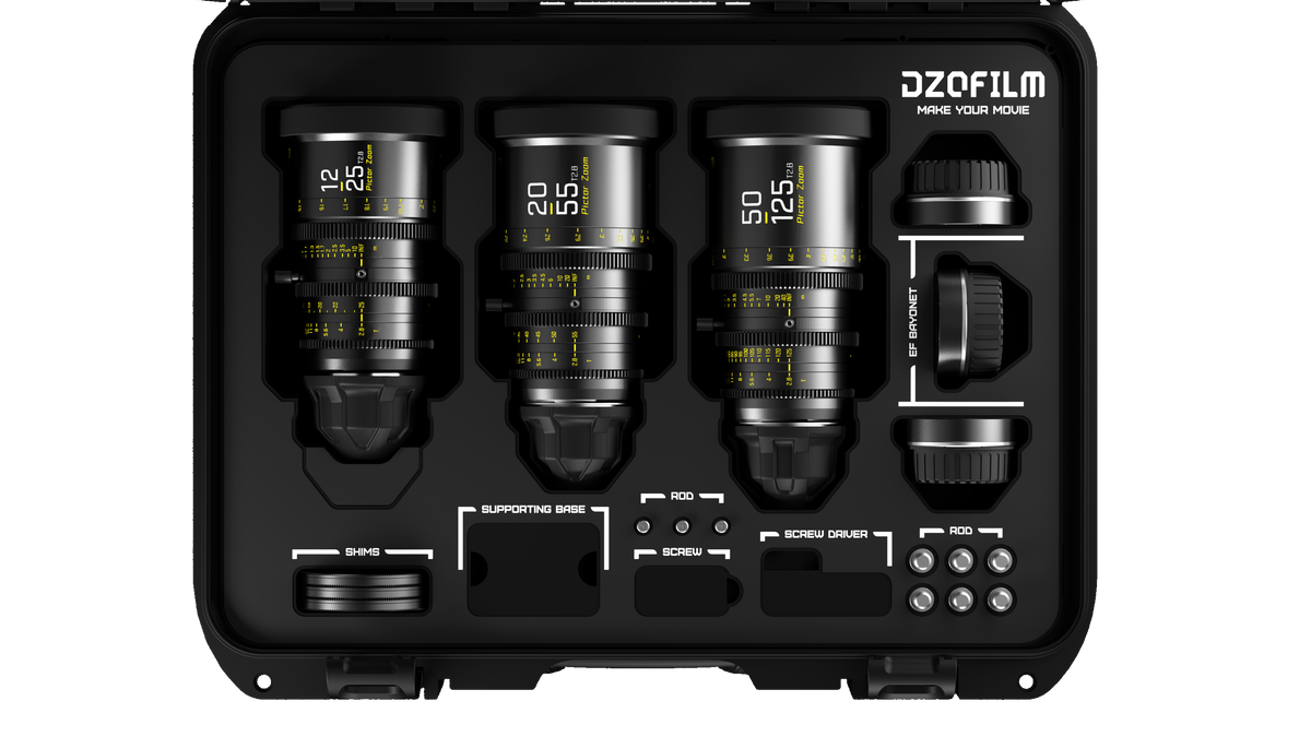 DZOFilm Pictor T2.8 Super35 Zoom 3-Lens Kit (PL & EF Mount, Black)