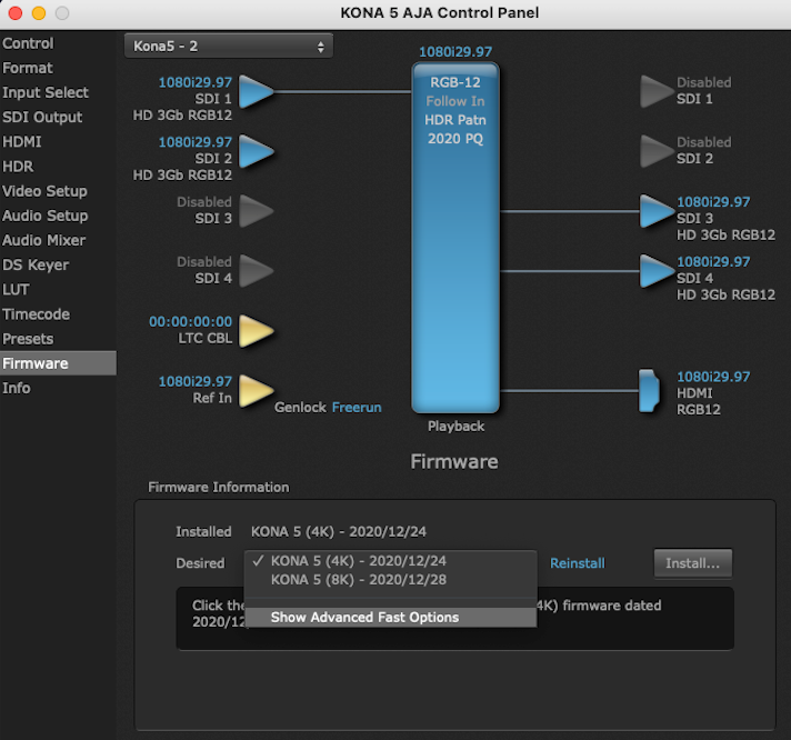 AJA KONA 5 12G-SDI I/O, 10-bit PCIe Card, HDMI 2.0 Output w/ HFR Support