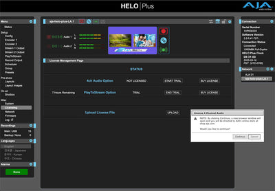 AJA 4-Channel Audio Option Expands Available Audio Channels for Streaming and Recording from 2 to 4