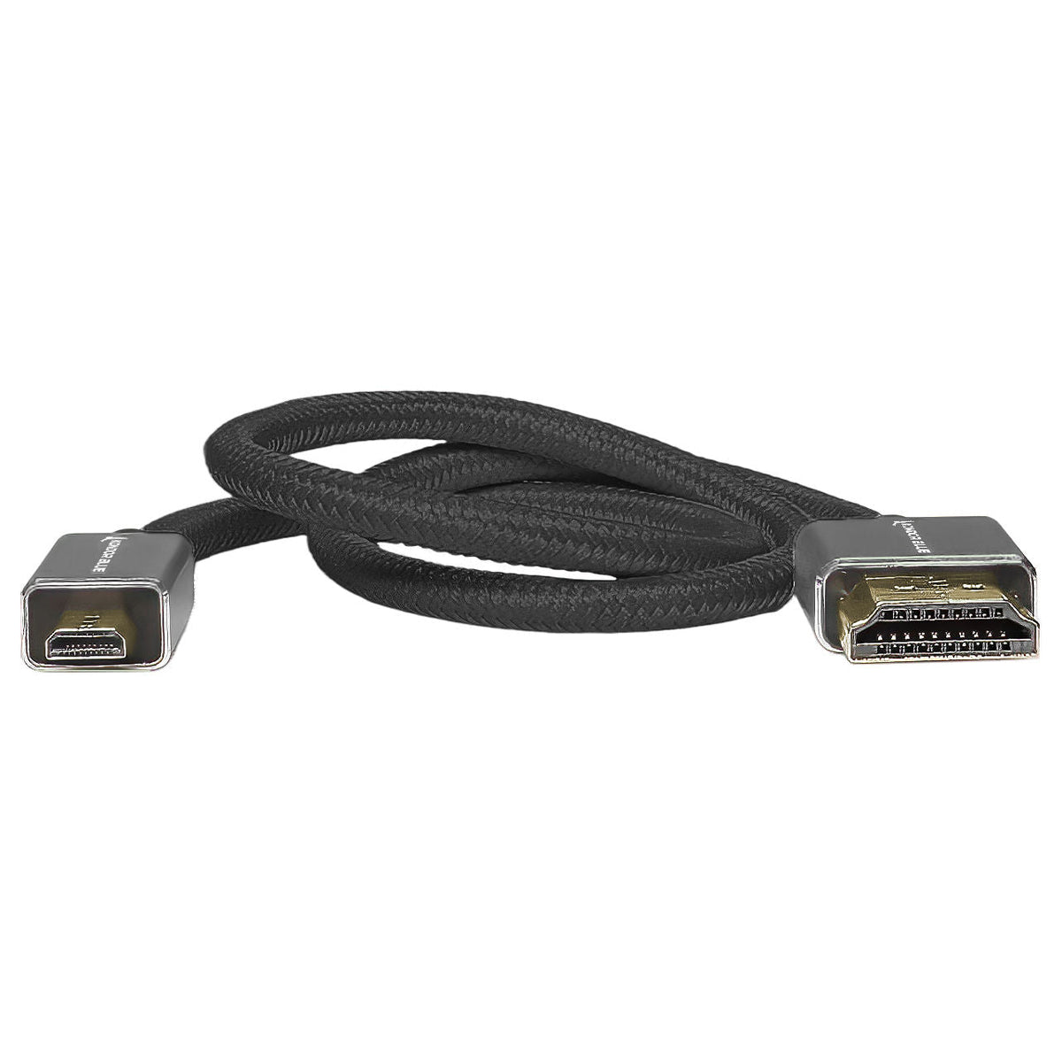 Kondor Blue Micro HDMI to Full HDMI 16" Straight Cable Braided