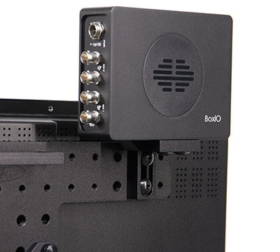 Flanders Scientific 90-Degree mounting bracket for MRTPLATE, supports mounting BoxIO and other accessories