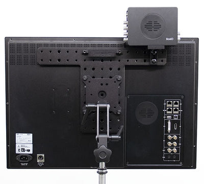 Flanders Scientific 90-Degree mounting bracket for MRTPLATE, supports mounting BoxIO and other accessories