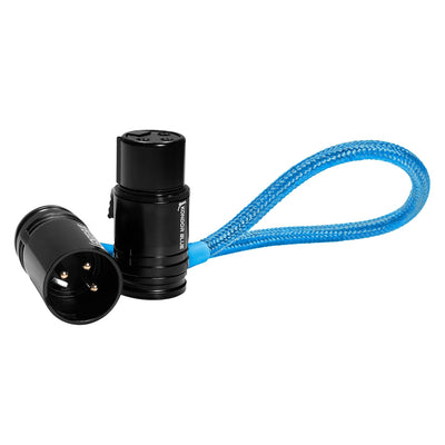 Kondor Blue 8" Straight Low Profile Right Angle XLR Cable (Raven Black)