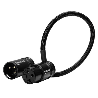 Kondor Blue Straight Low Profile Right Angle XLR Cable (Kondor Blue)