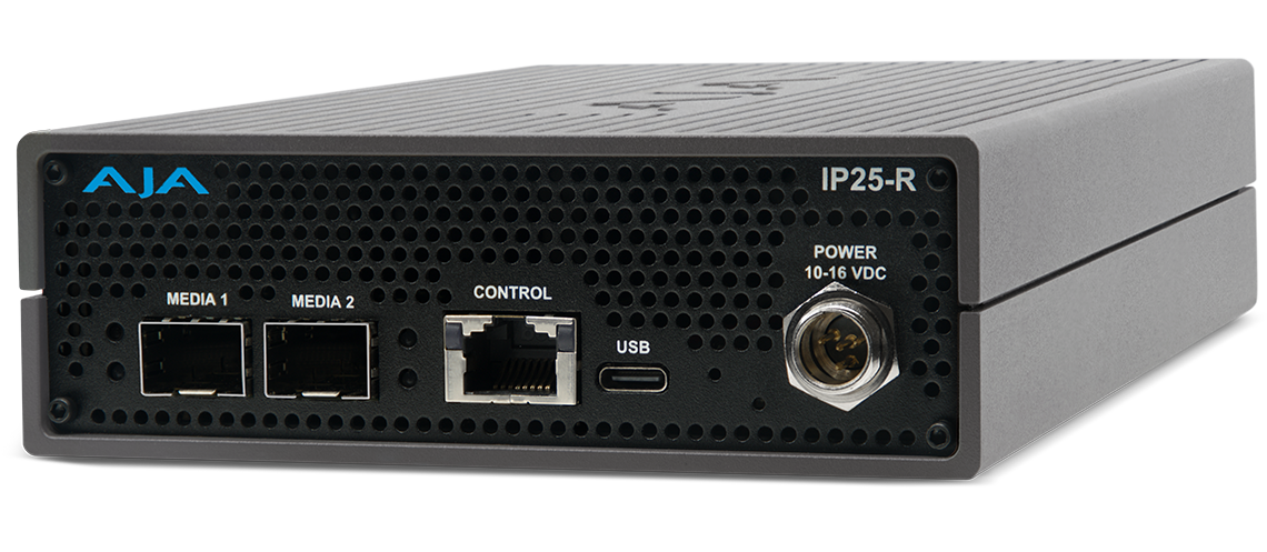 AJA IP25-R 25 GigE IP to 2x HDMI 2.0 and 4x 12G-SDI Converter