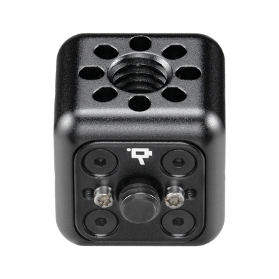 Wooden Camera Accessory Cube (3/8"-16) - 3/8"-16 Holes, 1/4"-20 Screw