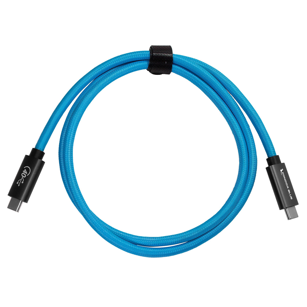 Kondor Blue THUNDERBOLT 4 USB 4.0 TYPE C CABLE BLAZING 40G SPEEDS 5A 100W STRAIGHT 6ft