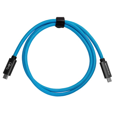 Kondor Blue THUNDERBOLT 4 USB 4.0 TYPE C CABLE BLAZING 40G SPEEDS 5A 100W STRAIGHT 6ft