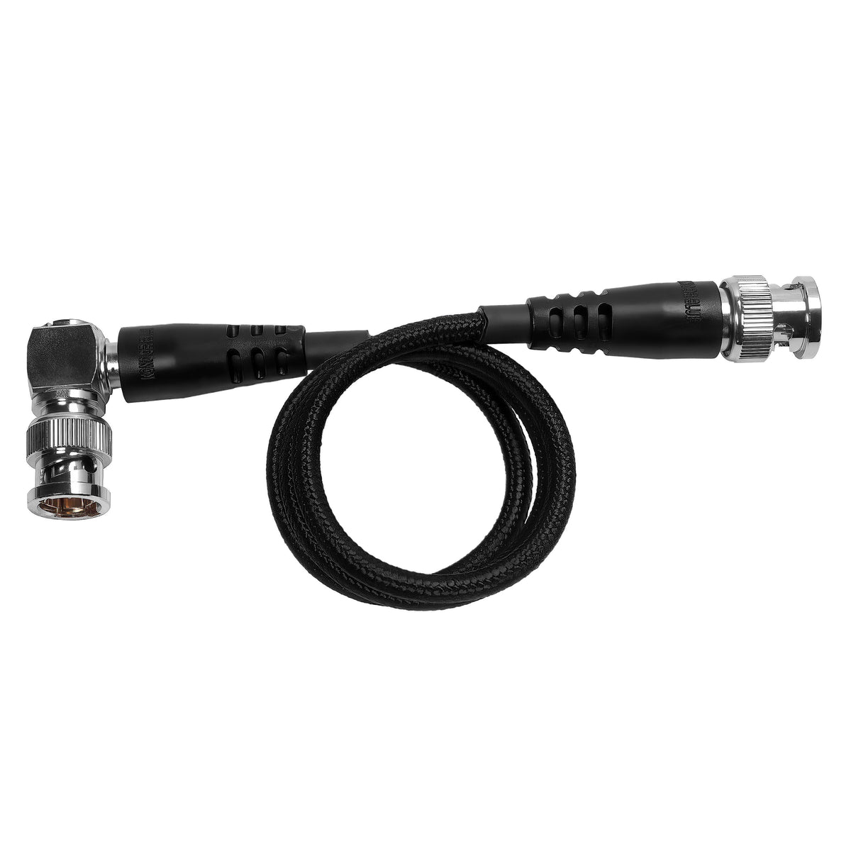 Kondor Blue 12G SDI Straight to Right Angle Cable for 4K 60p Camera Monitors and Transmitters