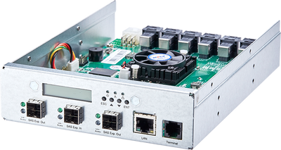 Areca 16-Port Internal 12Gbps SAS Expander Unit, Fits in 5.25in bay, 4x SFF-8643 to SFF